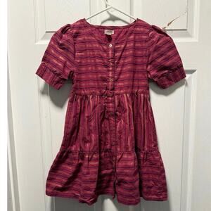 Nanette Lepore Button-down Tiered Mini Dress Girls 8
